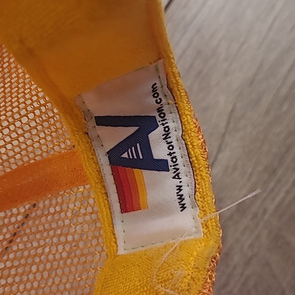 AVIATOR NATION ACL Austin Texas Trucker Surfer‎ Gold Mesh Snapback Hat Cap - Picture 8 of 8